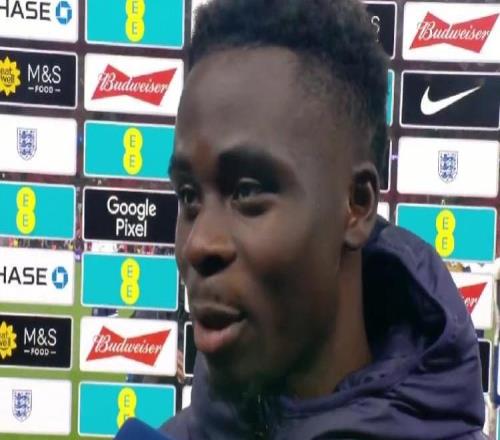 薩卡：能夠回歸英格蘭隊并取得進球真的很開心，這種感覺很好